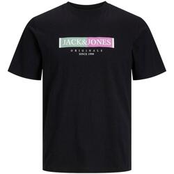 textil Hombre Camisetas manga corta Jack & Jones 12252681-Black Negro
