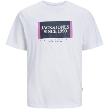textil Hombre Camisetas manga corta Jack & Jones 12252681-Bright Whit Blanco