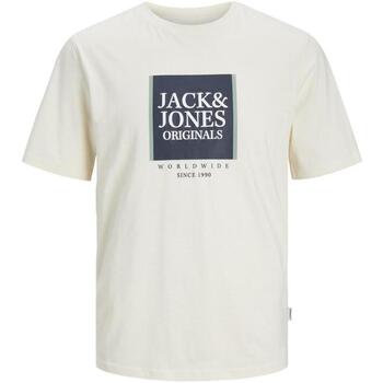 textil Hombre Camisetas manga corta Jack & Jones 12252681-Buttercream Amarillo
