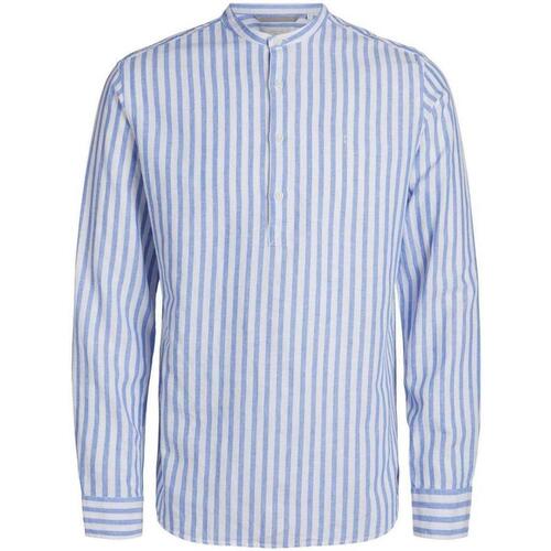 textil Hombre Camisas manga larga Jack & Jones 12251025-Troposphere Azul