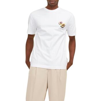 textil Hombre Camisetas manga corta Jack & Jones 12252175-Bright Whit Blanco