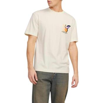 textil Hombre Camisetas manga corta Jack & Jones 12252175-Buttercream Beige