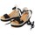 Zapatos Mujer Sandalias Popa Cuña Alta Algarve Serraje Negro Negro