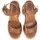 Zapatos Mujer Sandalias Popa Cuña Tacón Monsul Bombay Cuero Marrón