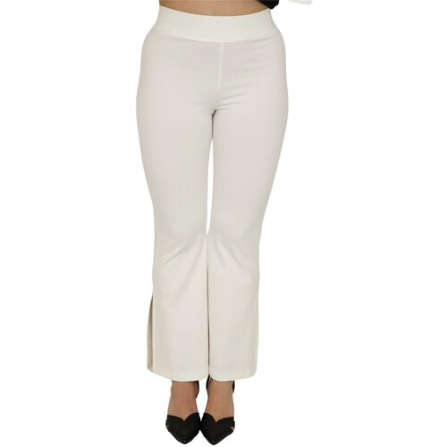 textil Mujer Pantalones fluidos Zahjr 53539194 Blanco