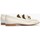 Zapatos Mujer Zapatos de tacón Pitillos Mocasines de mujer en piel charol con adorno y tacón bajo B Blanco