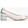 Zapatos Mujer Zapatos de tacón Pitillos Zapatos de salón de mujer con piel combinada con textil con Plata