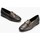 Zapatos Mujer Zapatos de tacón Pitillos Mocasines de mujer en piel laminada con adorno y tacón bajo Negro