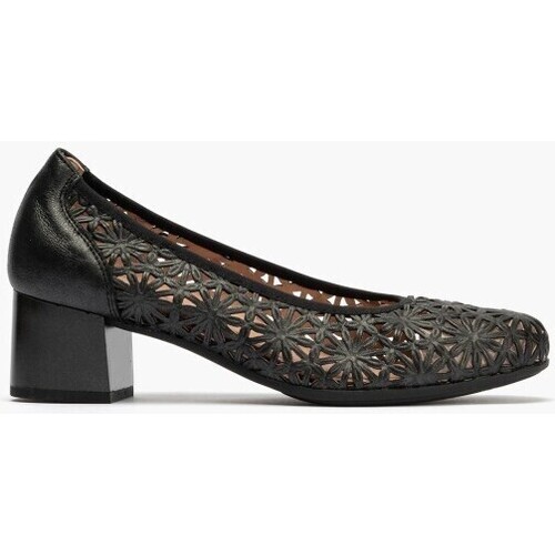 Zapatos Mujer Zapatos de tacón Pitillos Zapatos de salón de mujer con piel picada y tacón medio NEG Negro