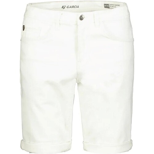 textil Hombre Pantalones cortos Garcia BERMUDA  635-5000 Savio Short - White Multicolor
