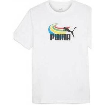 textil Hombre Tops y Camisetas Puma Graphics Summer Sports Tee 2  627908-02 Blanco