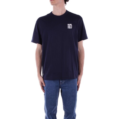 textil Hombre Camisetas manga corta Lacoste TH0133 Azul