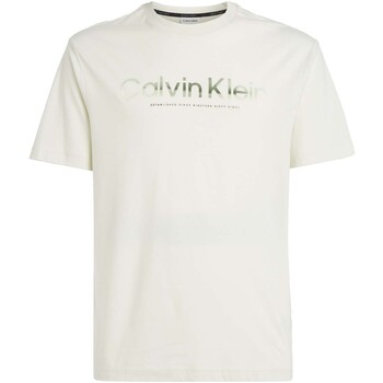 textil Hombre Tops y Camisetas Calvin Klein Jeans Diffused Logo T-Shir Beige
