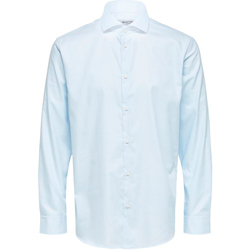 textil Hombre Camisas manga larga Selected SLHSLIMETHAN SHIRT LS CUT AWAY B NOOS 16081385 Azul