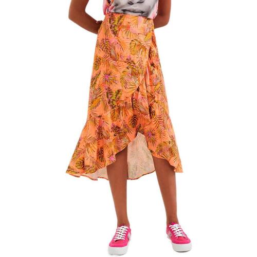 textil Mujer Faldas Desigual SAFARI 22SWFW12 Naranja