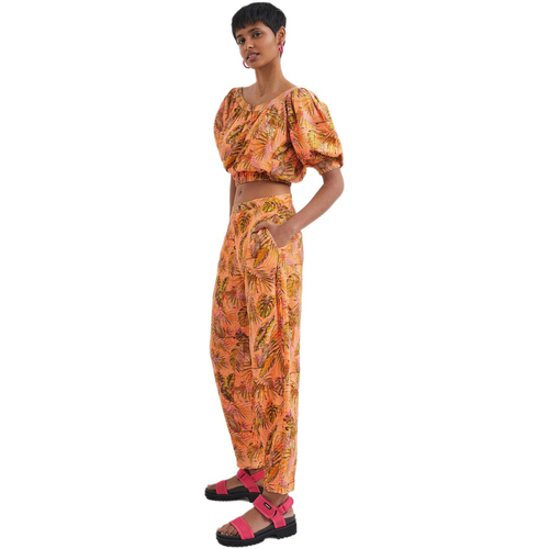 textil Mujer Pantalones Desigual PANT SAFARI 22SWPW24 Naranja