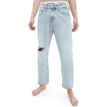 textil Hombre Vaqueros rectos Calvin Klein Jeans 90S STRAIGHT CROP J30J321118 Azul