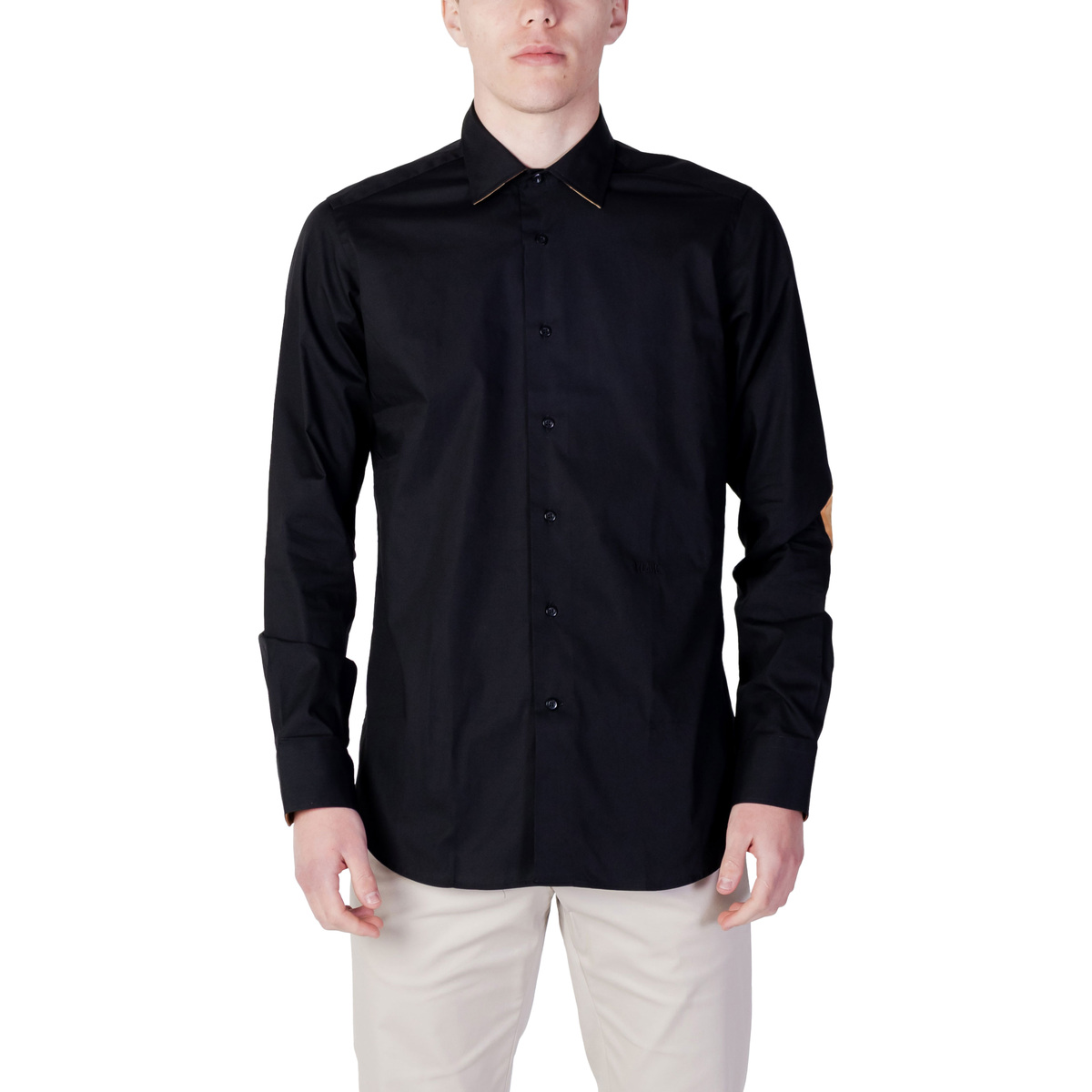 textil Hombre Camisas manga larga Alviero Martini SLIM CON TOPPE 1312 UE43 Negro