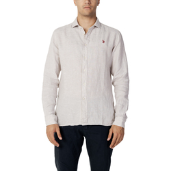 textil Hombre Camisas manga larga U.S Polo Assn. TINTA UNITA 50816 66178 Marrón