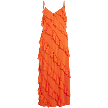 textil Mujer Vestidos largos Vila VINIELA STRAP ANKLE /DC/SU 14085368 Naranja