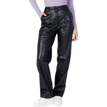 textil Mujer Pantalones Calvin Klein Jeans J20J221385 - PIEL SINTÉTICA ALTA Negro