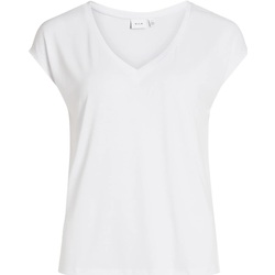 textil Mujer Camisetas manga corta Vila 14074847 - VIMODALA V-NECK S/S SU NOOS Blanco