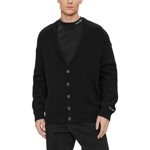 textil Hombre Chaquetas de punto Calvin Klein Jeans J30J325066 Negro