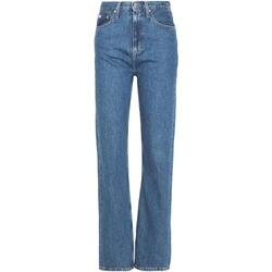 textil Mujer Vaqueros rectos Calvin Klein Jeans HIGH RISE STRAIGH J20J222138 Azul