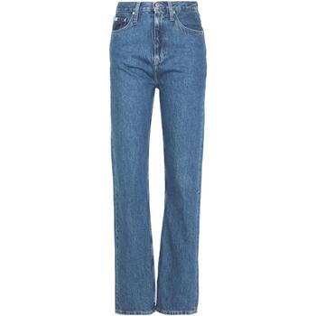 textil Mujer Vaqueros rectos Calvin Klein Jeans HIGH RISE STRAIGH J20J222138 Azul