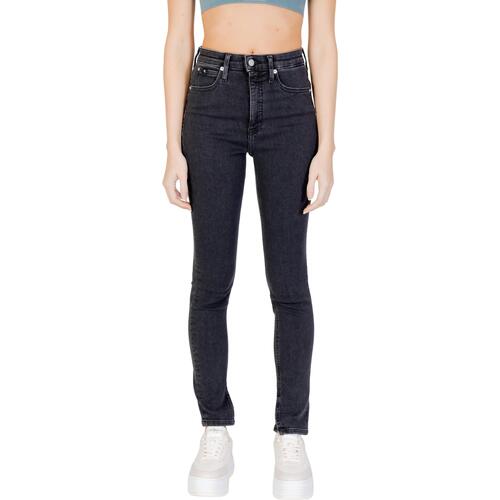 textil Mujer Vaqueros slim Calvin Klein Jeans HIGH RISE J20J222141 Negro