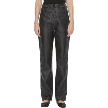 textil Mujer Pantalones fluidos Calvin Klein Jeans FAUX LEATHER HIGH J20J222552 Negro