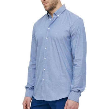 textil Hombre Camisas manga larga Calvin Klein Jeans CHAMBRAY MICRO DOBBY K10K112678 Azul
