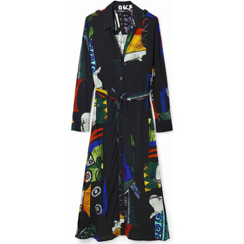 textil Mujer Vestidos largos Desigual DREAM LACROIX 24SWVW72 Negro