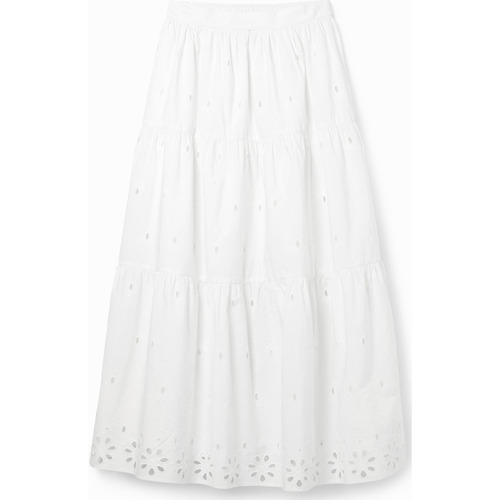 textil Mujer Faldas Desigual VICENZA 24SWFW05 Blanco