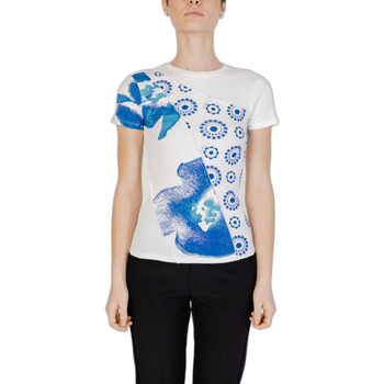textil Mujer Camisetas manga corta Desigual ORAN 24SWTK96 Azul