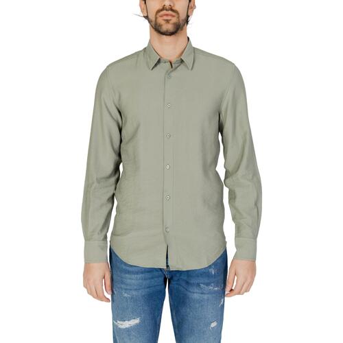 textil Hombre Camisas manga larga Antony Morato NAPOLI MMSL00721-FA400082 Verde