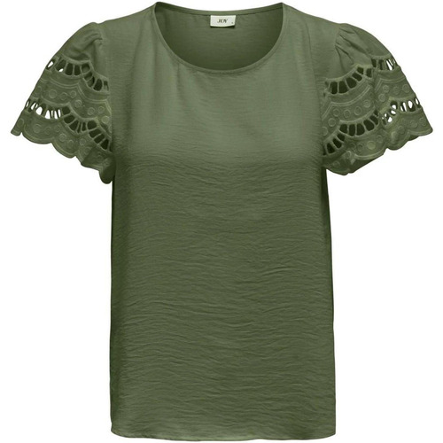 textil Mujer Camisetas manga corta Jacqueline De Yong Jdyhannah S/S Lace Wvn 15312609 Verde