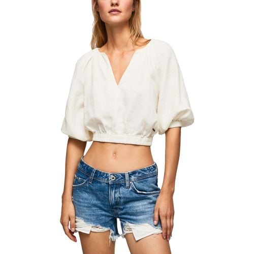 textil Mujer Tops / Blusas Pepe jeans PRABHA PL304488 Blanco