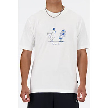 textil Hombre Camisetas manga corta New Balance MT41591-WT Blanco