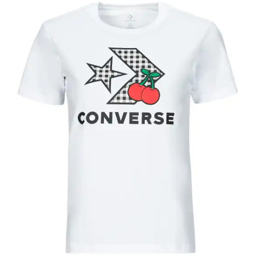 textil Mujer Camisetas manga corta Converse 10026042-A01 Blanco