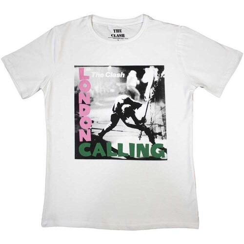 textil Mujer Camisetas manga larga The Clash London Calling Blanco