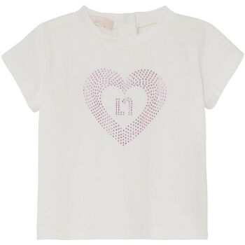 textil Niña Tops y Camisetas Liu Jo Camiseta con corazón y strass Blanco