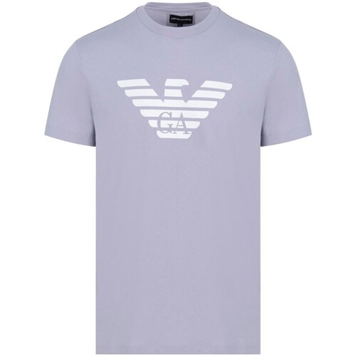 textil Hombre Camisetas manga corta Emporio Armani - Camiseta Con Logo Eagle Violeta