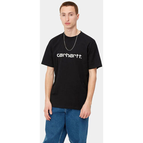 textil Camisetas manga corta Carhartt Camiseta Carhartt negra S/S Script T-Shi Negro