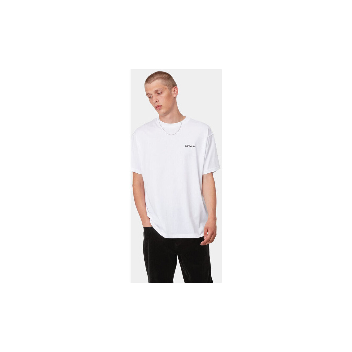 textil Camisetas manga corta Carhartt Camiseta Carhartt blanca  S/S Script Emb Blanco