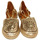 Zapatos Mujer Mocasín Top3 elasticos con piso yute y adorno troquelado Oro