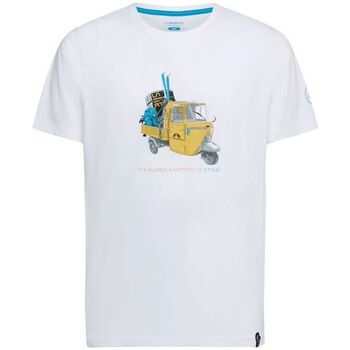 textil Hombre Camisetas manga corta La Sportiva Camiseta Ape Hombre White/Bamboo Blanco