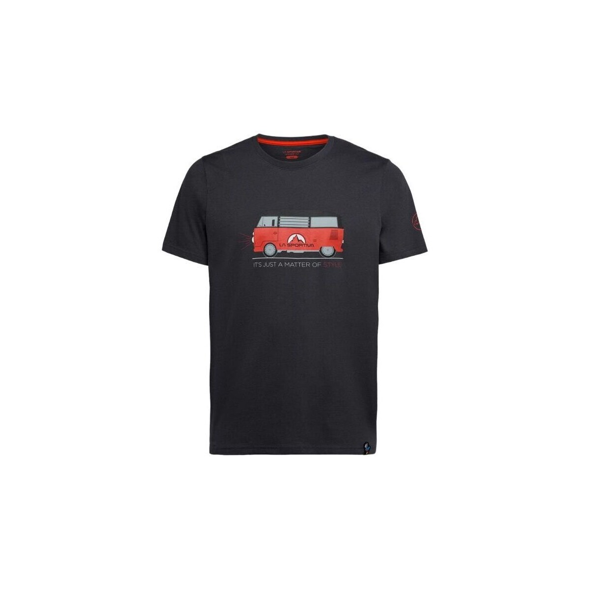 textil Hombre Camisetas manga corta La Sportiva Camiseta Van Hombre Carbon/Cherry Tomato Gris