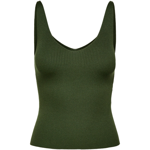 textil Mujer Camisetas sin mangas Jacqueline De Yong JDYNANNA S/L TOP KNT NOOS - 15180497 Verde