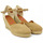 Zapatos Mujer Mocasín Lolas alpargata cuña yute con pulsera fabricada en españa altura 7cm Beige